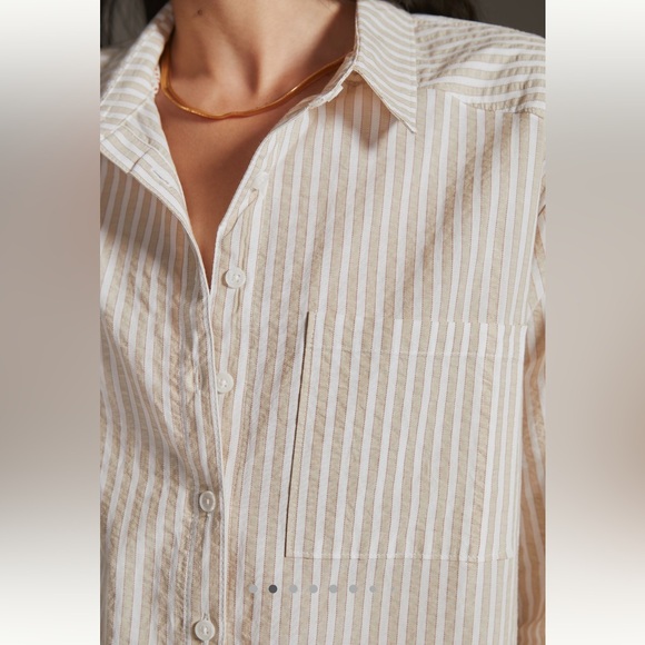 Anthropologie Longline Buttondown Size X-Small - Picture 2 of 5